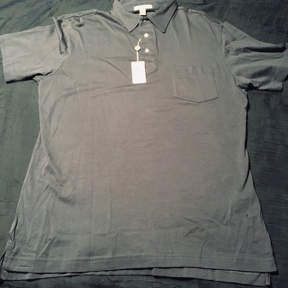 Peter Millar Charcoal short sleeve polo